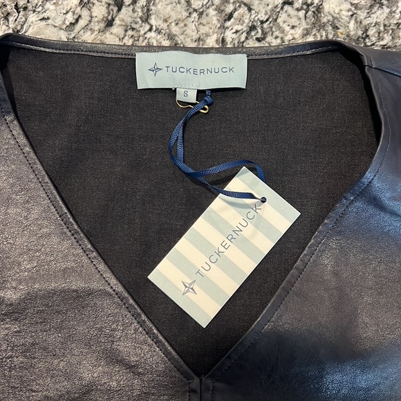 Tuckernuck faux-leather top, size S - Picture 5 of 6